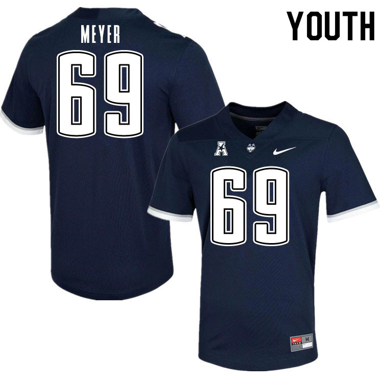 Youth #69 Will Meyer Uconn Huskies College Football Jerseys Sale-Navy - Click Image to Close